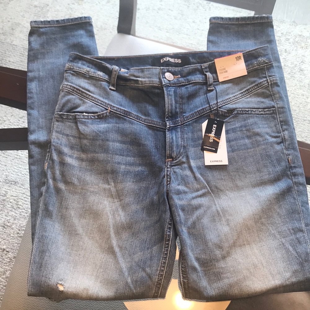 Express High Waisted Skinny Jeans with Stretch 10R